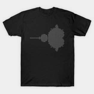 Original Mandelbrot (Replica) White on Black T-Shirt